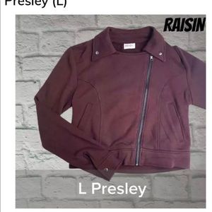 LuLaRoe Large L Solid Raisan Presley Moto Jacket